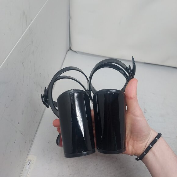 CHRISTIAN LOUBOUTIN Miss Sabina Black Ankle Strap Block Heel Sandal - Picture 11 of 11